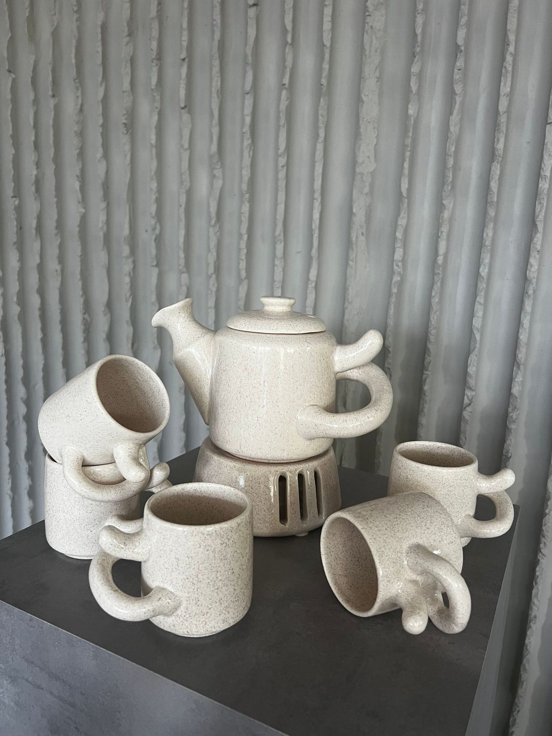 Ove Pollas Ceramic Tea Set — Pollas Design, Denmark, 1970s
