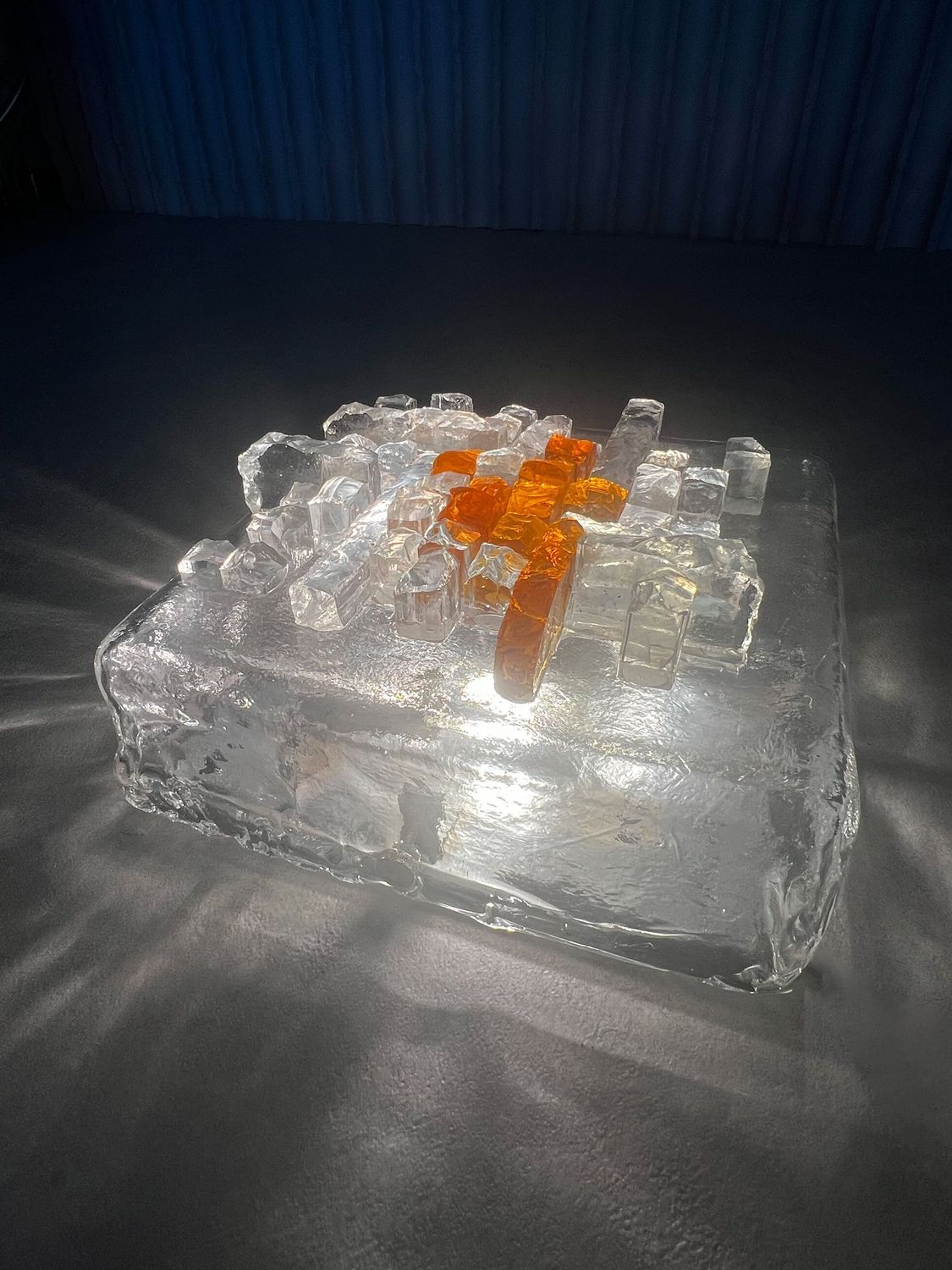 Vintage PoliArte Glass Wall / Ceiling Lamp — Italian Sculptural Lighting