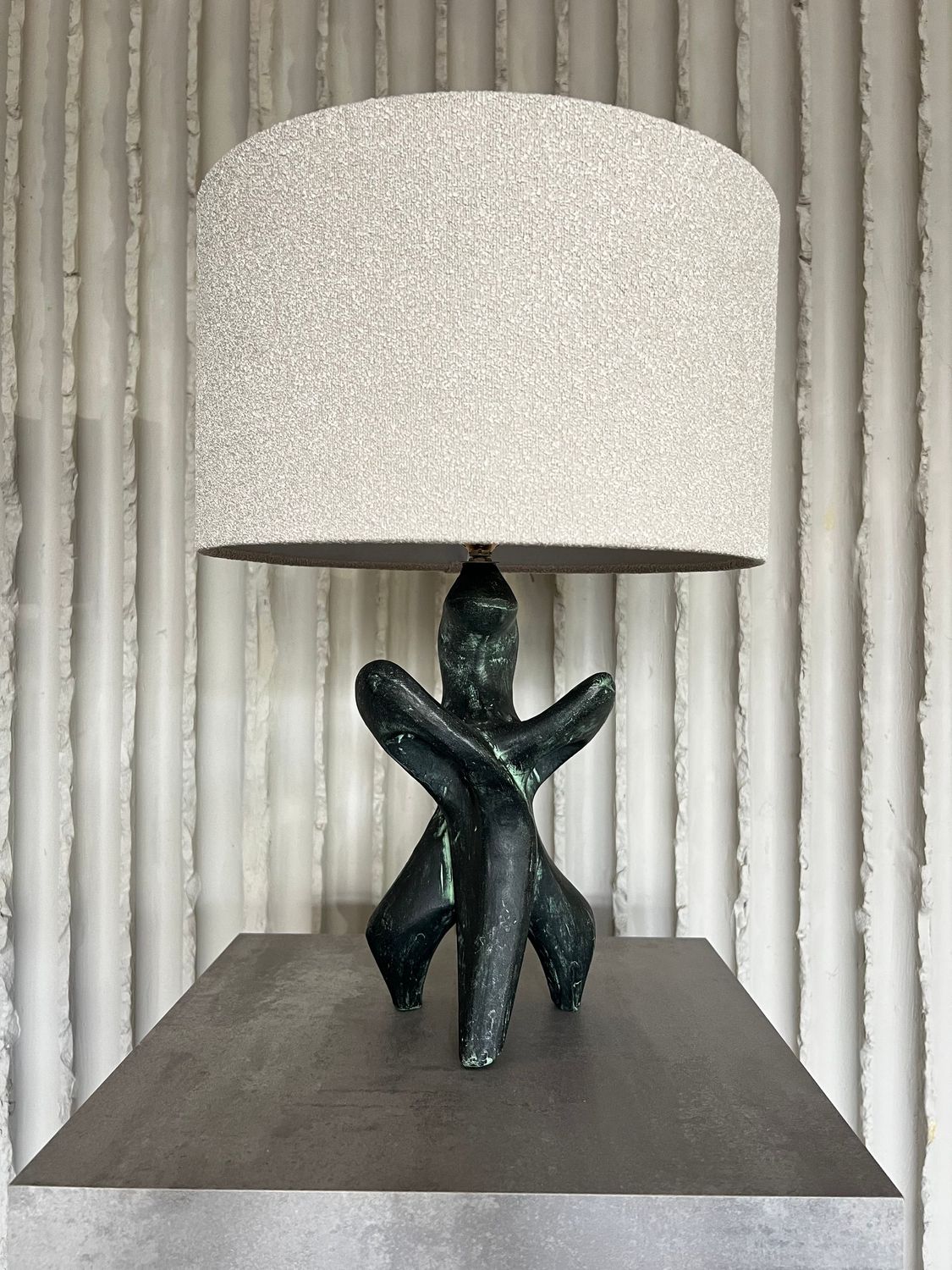 1970s Handmade Sculptural Ceramic Table Lamp