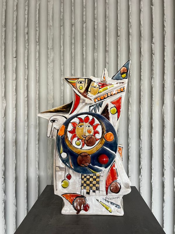 Large Schiavon Sculptural Ceramic Vase – 52cm