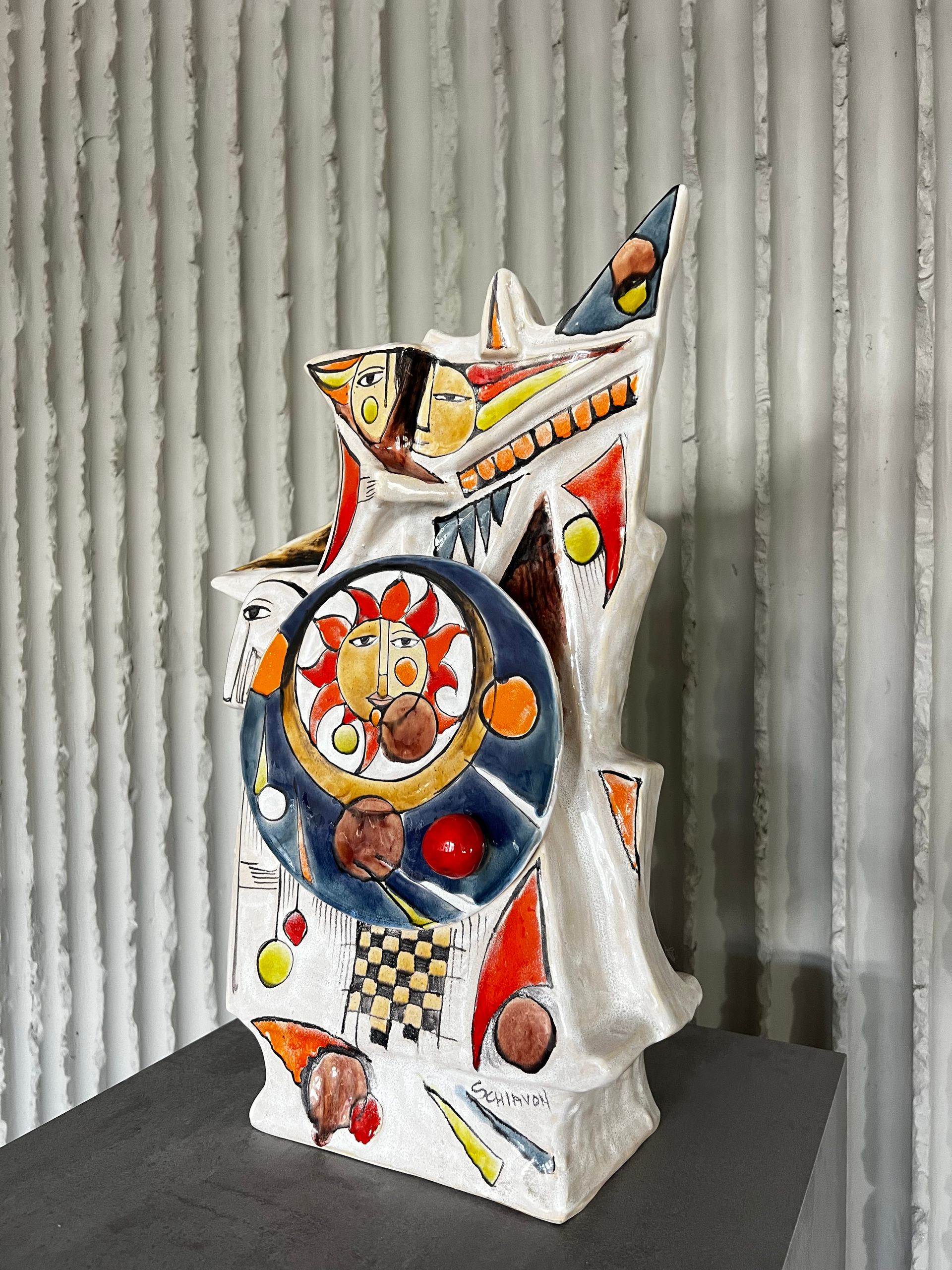 Large Schiavon Sculptural Ceramic Vase – 52cm