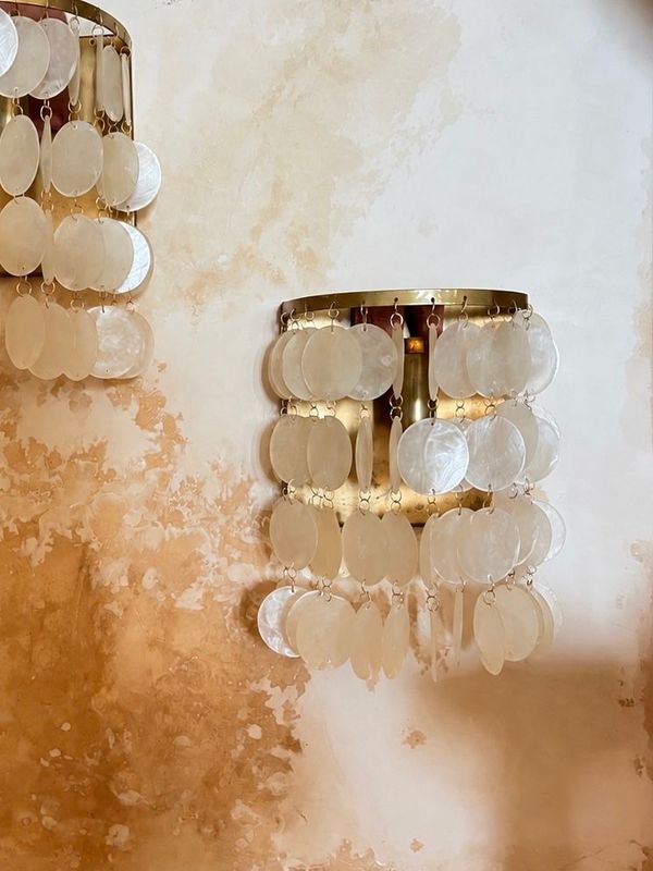 Pair of Vintage Mother-of-pearl wall sconces