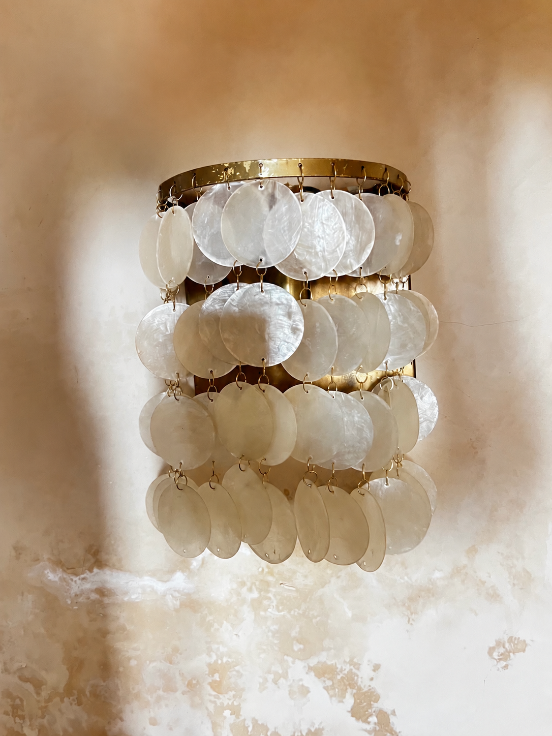 Pair of Vintage Mother-of-pearl wall sconces