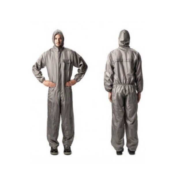 Combinaison en polyester gris - L