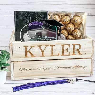 Personalized Gift Crates - Graduation, Wedding, New Baby, New Home, Birthday and MORE
