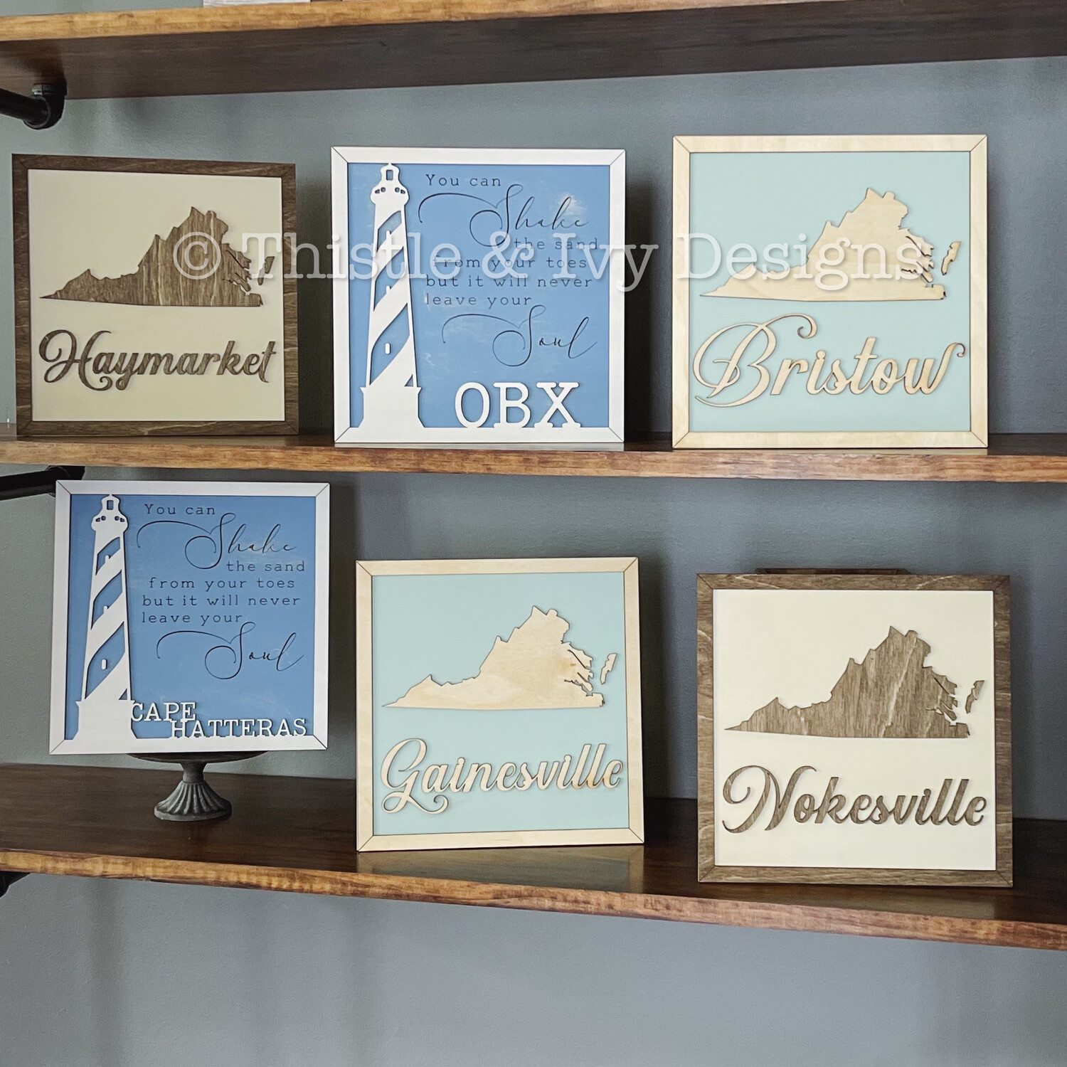 Home State & Town 3D Wood Wall Decor