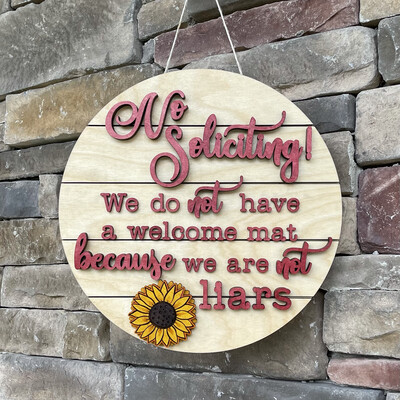 Custom Gallery / 12" No Soliciting Sign