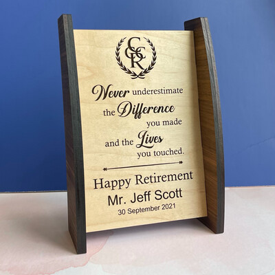 Personalized Engraved Free-Standing Award Recognition Plaque