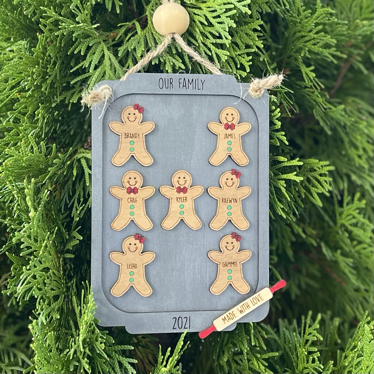 Personalized Family Gingerbread Ornament