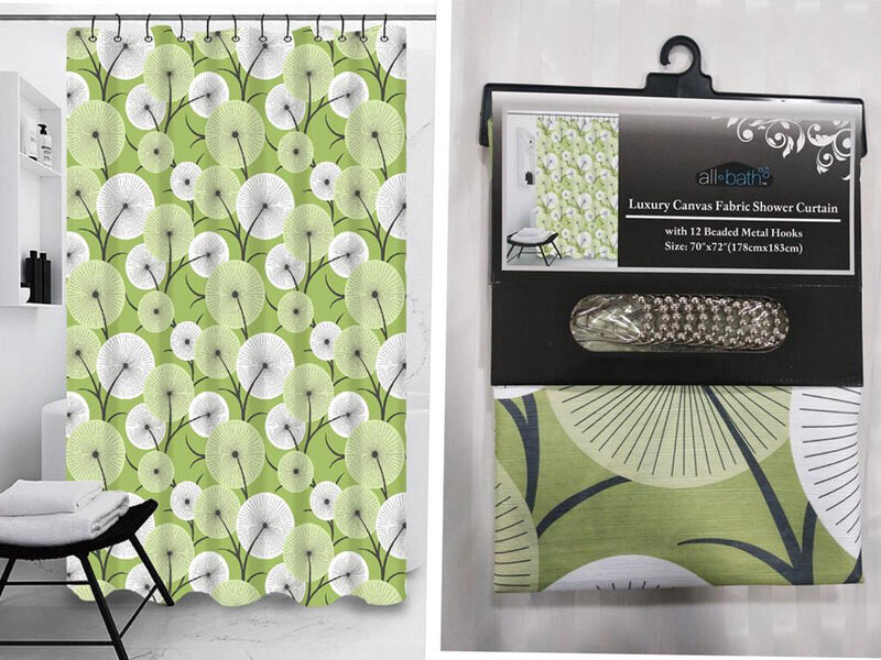 Luxury Canvas Fabric Shower Curtain