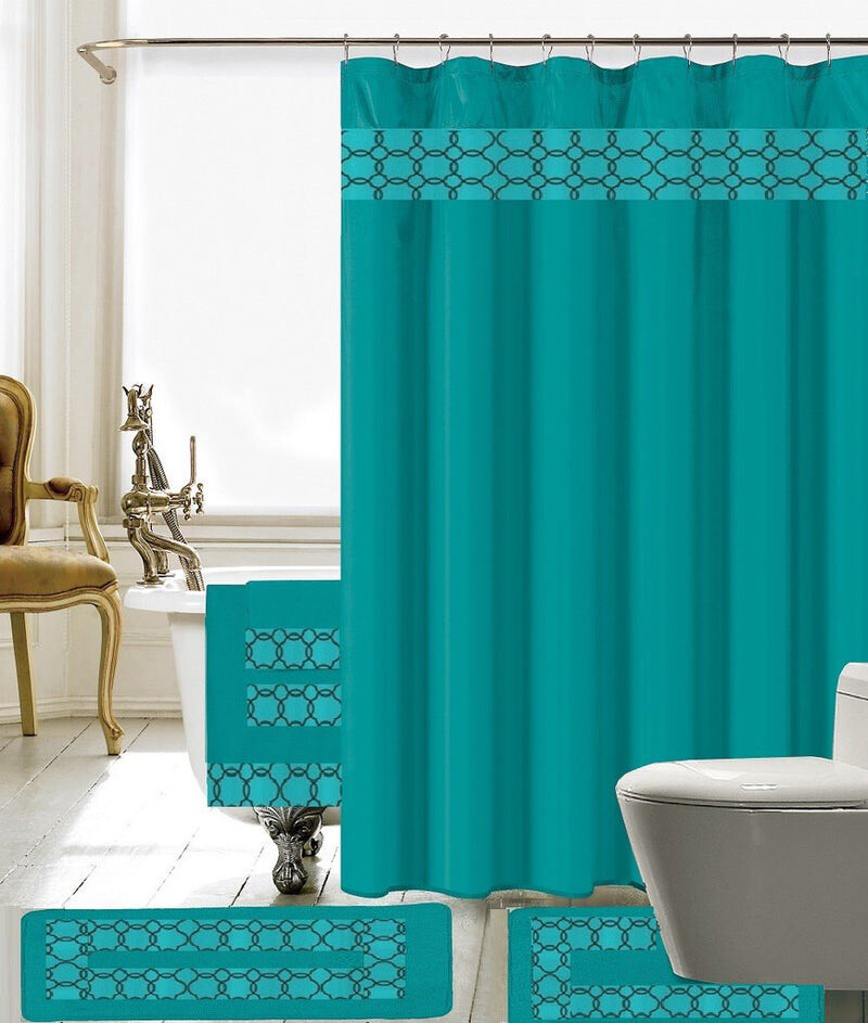 18pcs Charlton Embroidery Bathroom Set