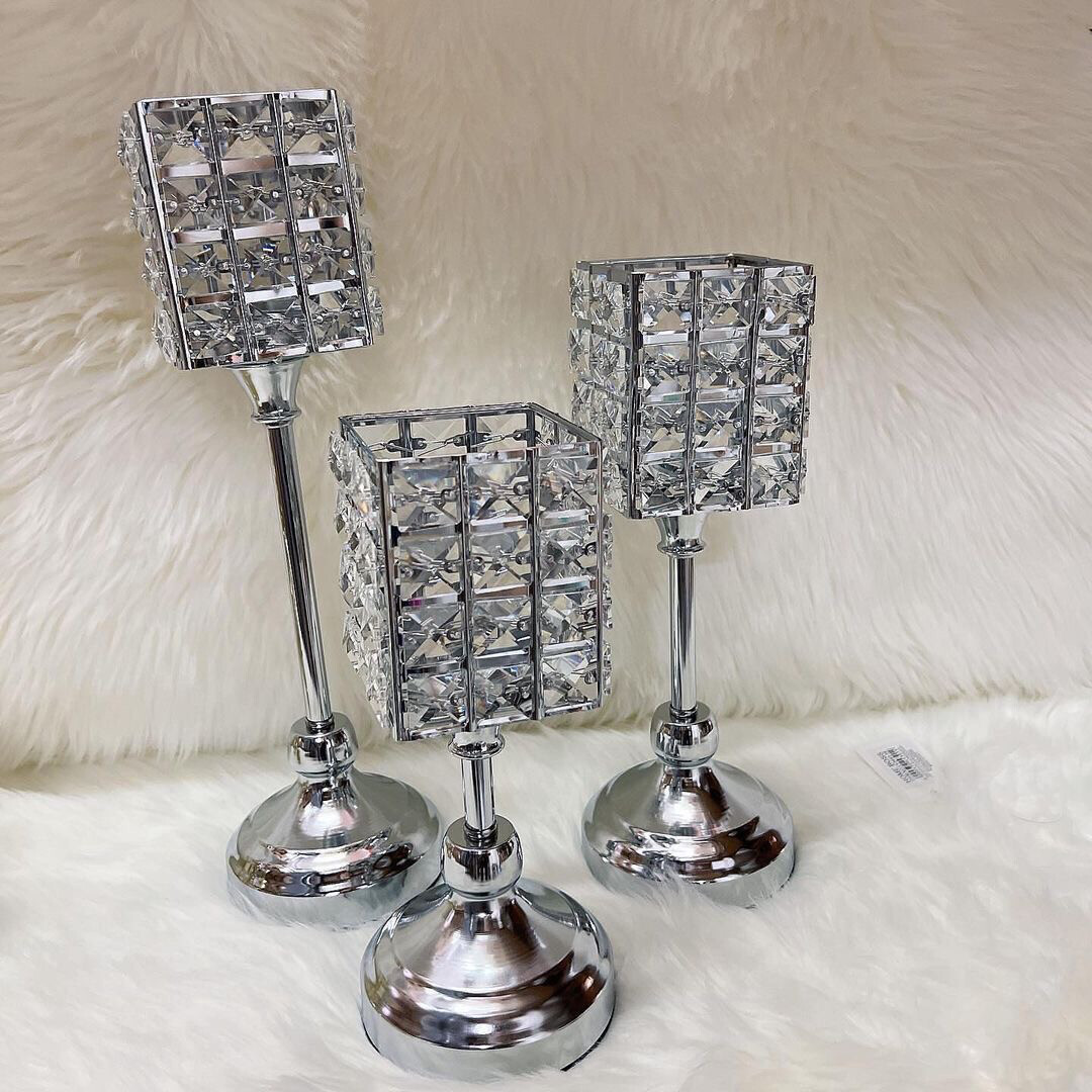 3 PCs Square Candle Holder