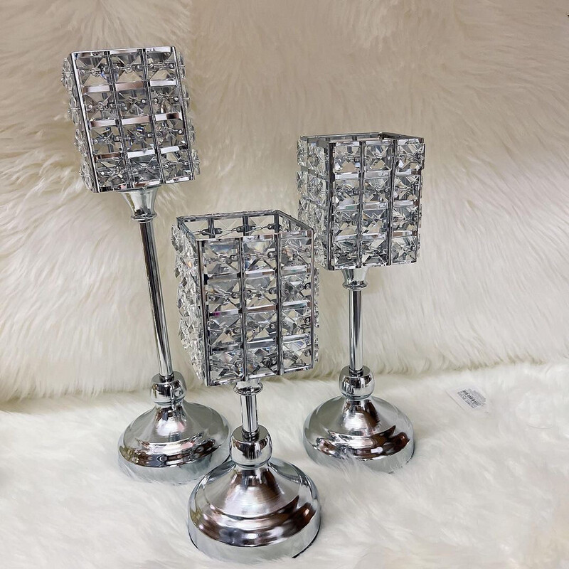 3 PCs Square Candle Holder