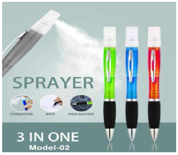 Pen with sanitizer Spray - Pack of 3