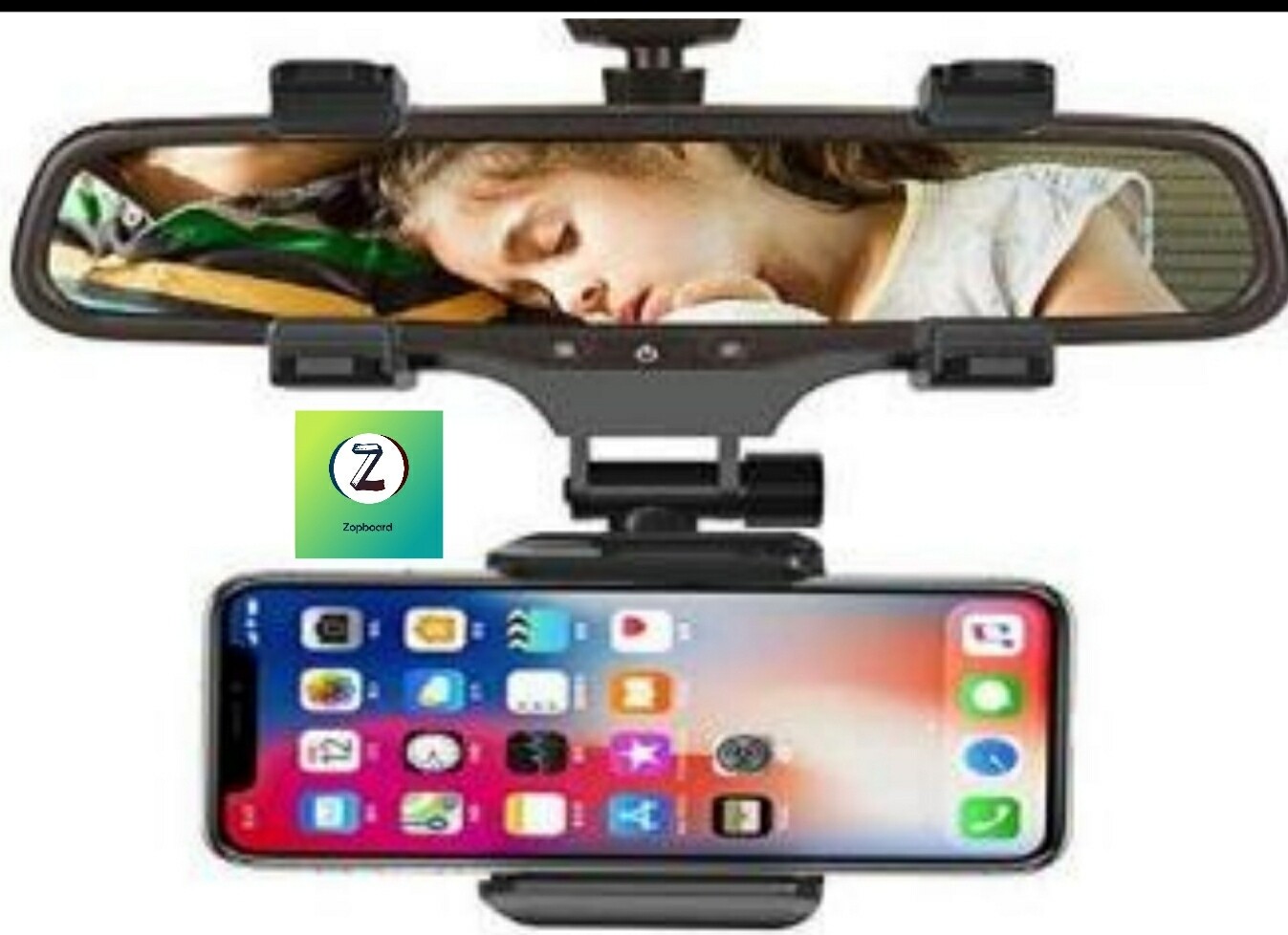 Car Front Mirror Mobile Holder | Universal Car Rear View Mirror Mount