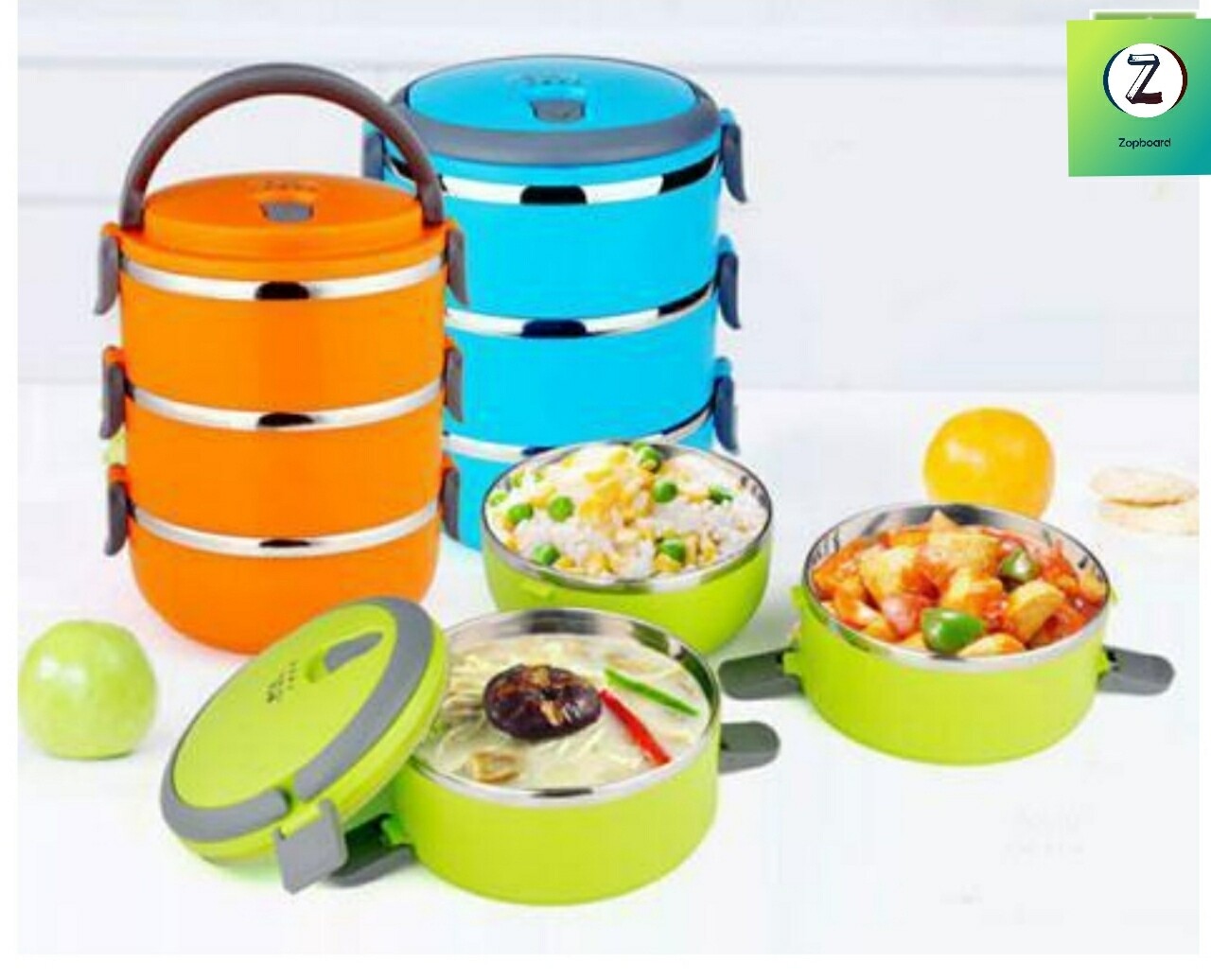 3 Layer Lunch Box - Pack of 1 - Random Color