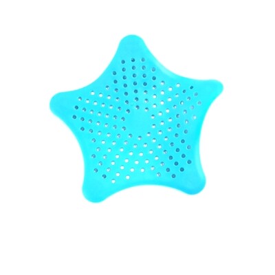 Silicone Star Shaped Sink Bathroom Hair Catcher | 5 - Point Star Bathroom Stopper Strainer Drainers | Drain Strainers Cover Trap Basin (Multicolor) 2 Pieces