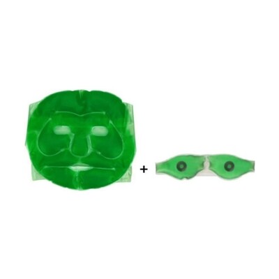 Combo Magic Aloevera based Eye Care Face Mask/ Ice Cool Eye Mask for Men/Women/ Boys/ Girls - (Green)