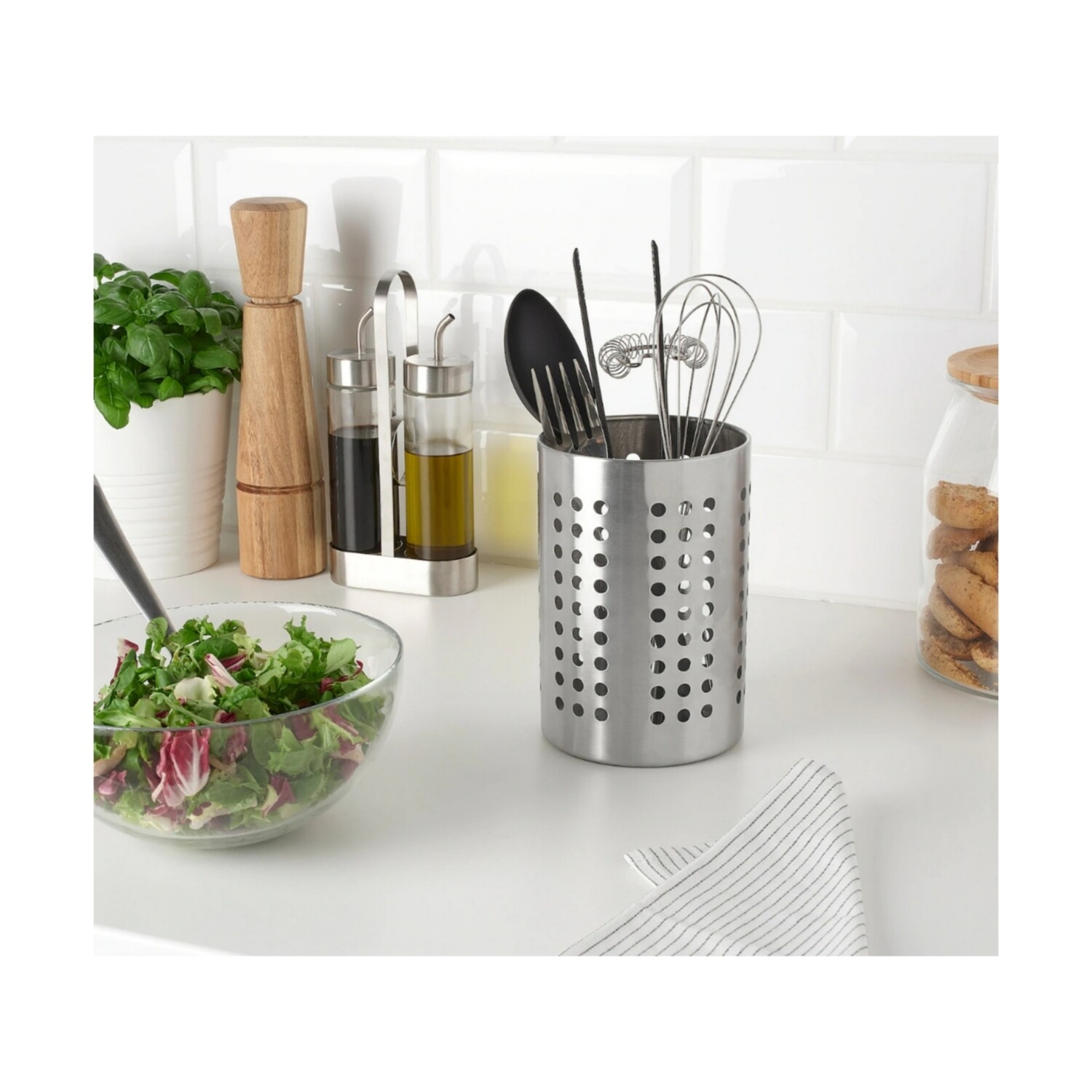Stainless steel spoon stand - 1 Piece