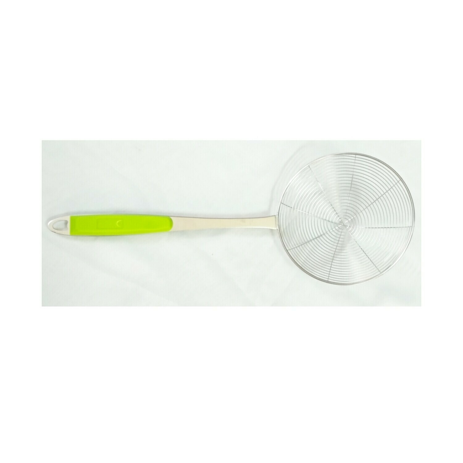 Standard Stainless steel Deep Fry Strainer with Handle for perfect oil Extraction, 14cm - 1 Piece