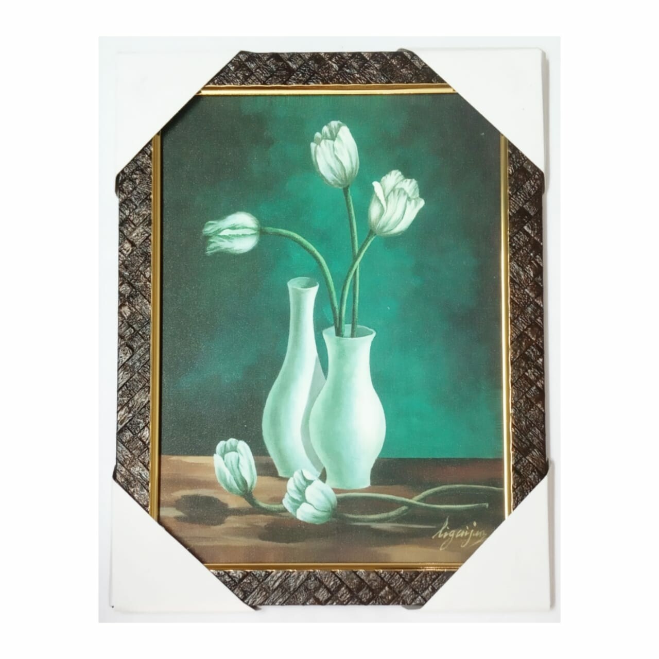 Flower Vase UV Coated Wooden Photo frame - 10x13inch - 1Piece