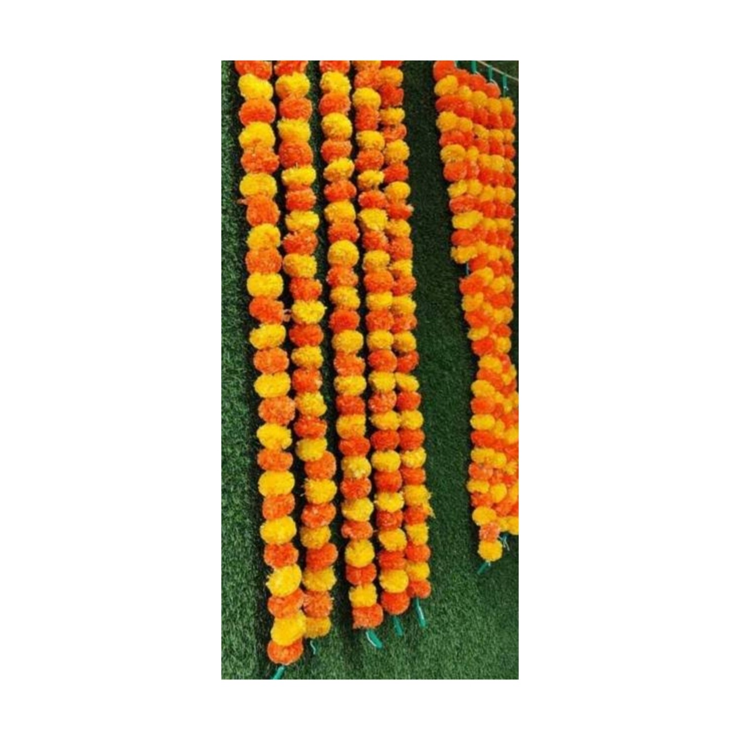 S.N.N Artificial Marigold Flower Garlands, for Parties, Festivals, Home Decoration, Diwali Decoration, Durga Puja Festival - Set of 3
