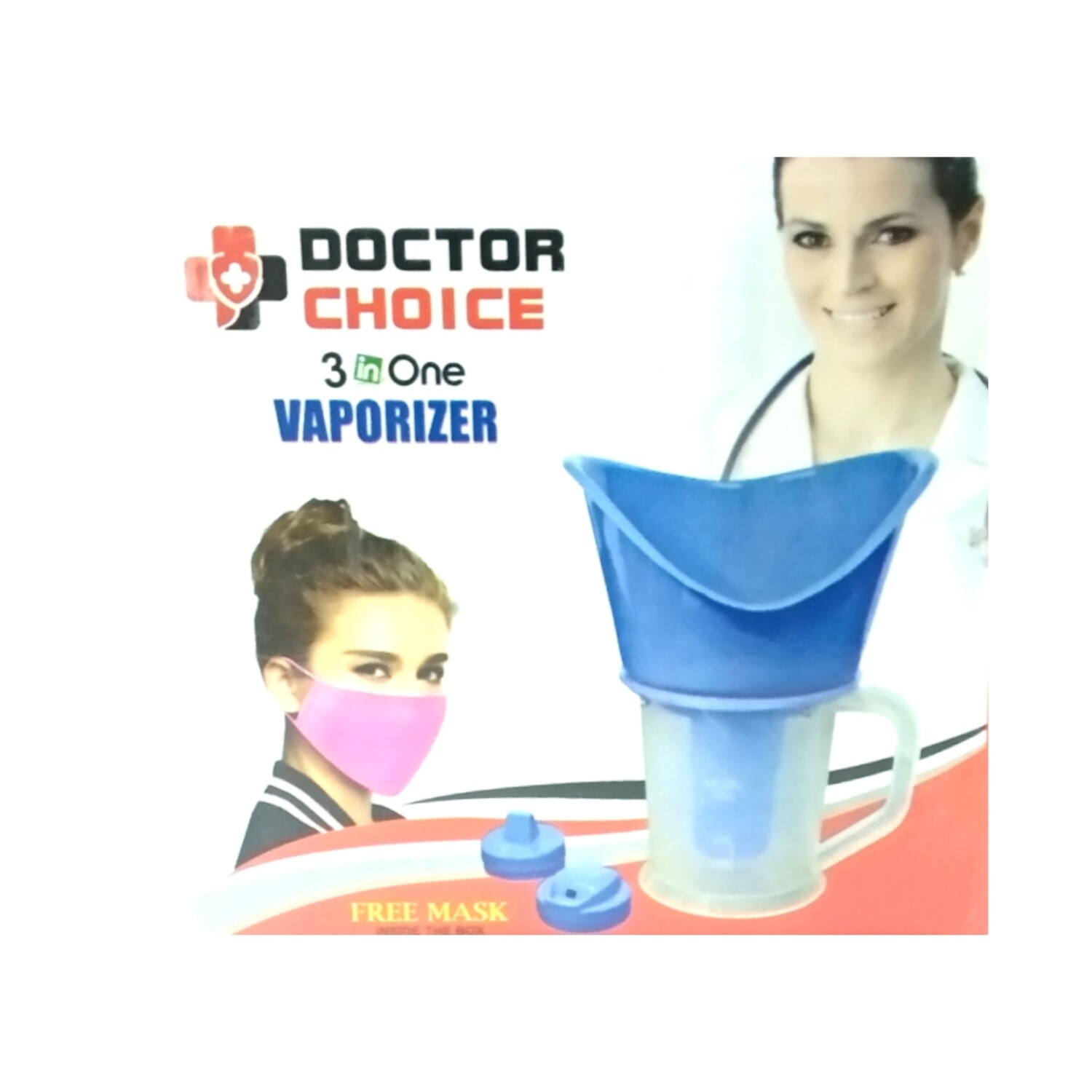Doctor Choice All in One Vaporizer, Facial Sauna and Nose Steamer 3 In 1 Steam Inhaler