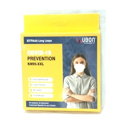 UBON KN95- XXL Covid-19 Prevention Disposable Face Mask With Nose Pin (1 Piece)