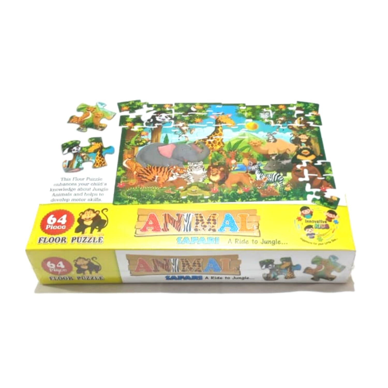 Innovative Kids Animal Safari 64 Piece Floor Puzzle - A Ride To Jungle