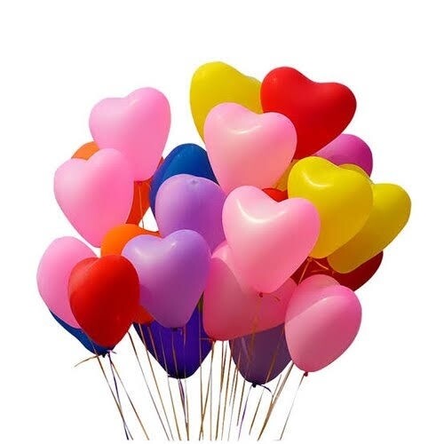 Heart Shaped Balloons for Birthday (pack of 15)