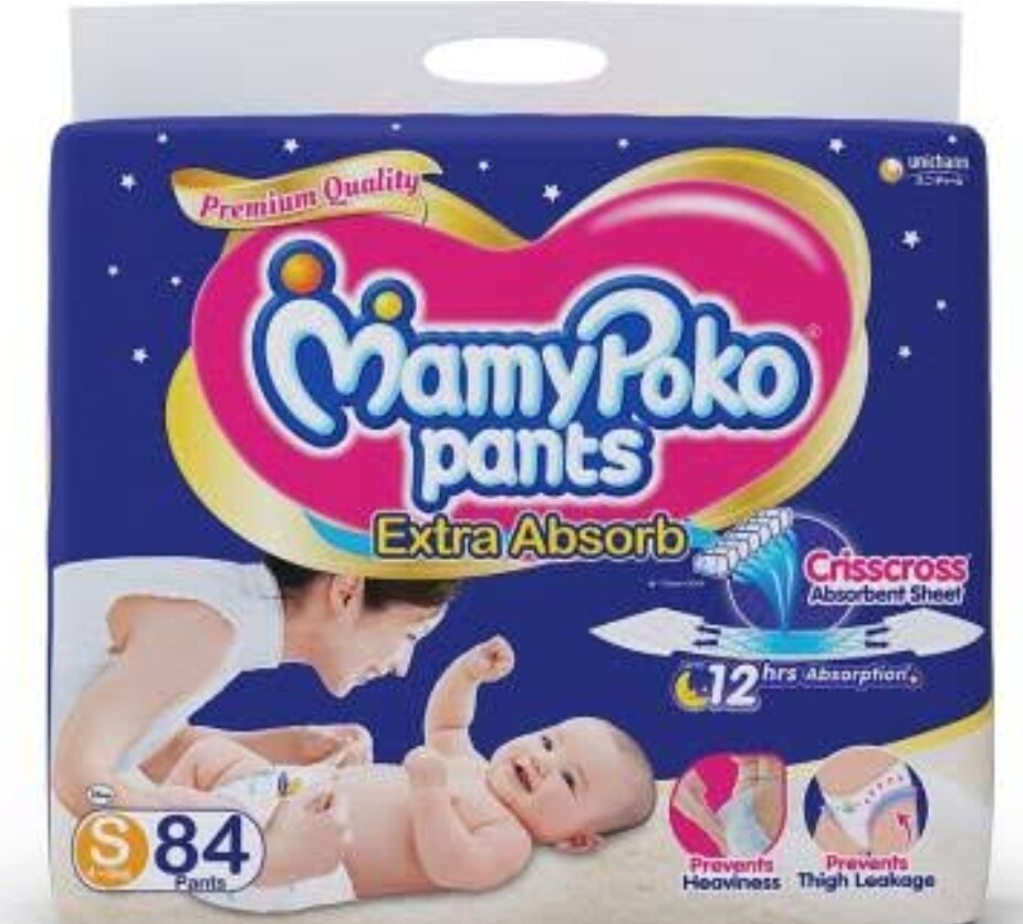 MamyPoko Pants Extra Absorb (S- 4 to 8 kg) 84 pants Diapers