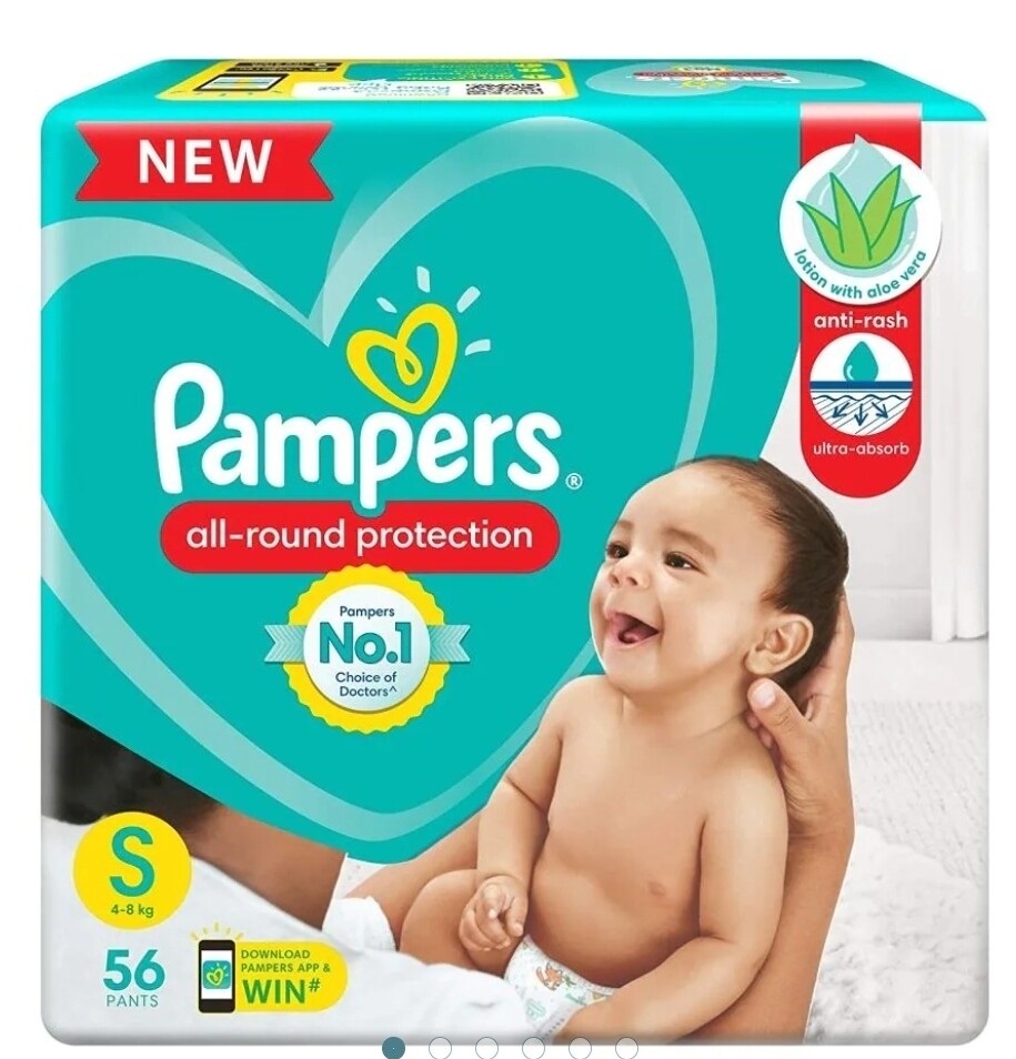 New Pampers All - Round protection (S 4 to 8 kg) 56 pants Diapers