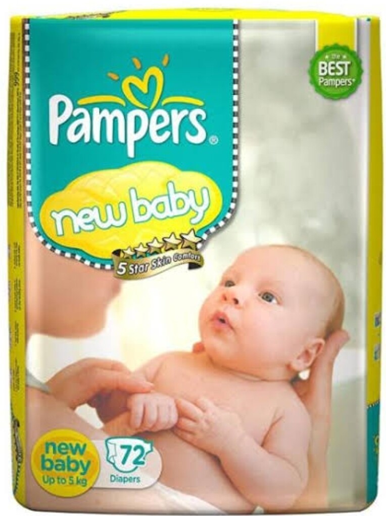Pampers New Baby (Up to 5 kg) 72 Diapers