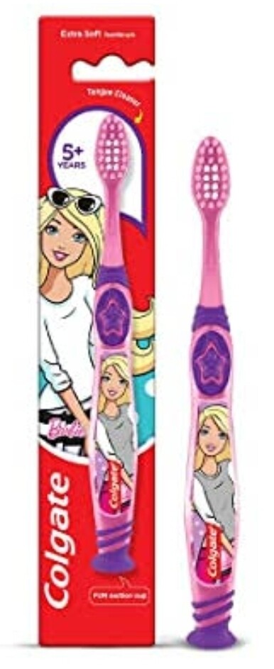 Colgate Kids Barbie Extra Soft Toothbrush With Tongue Cleaner 5+ Years