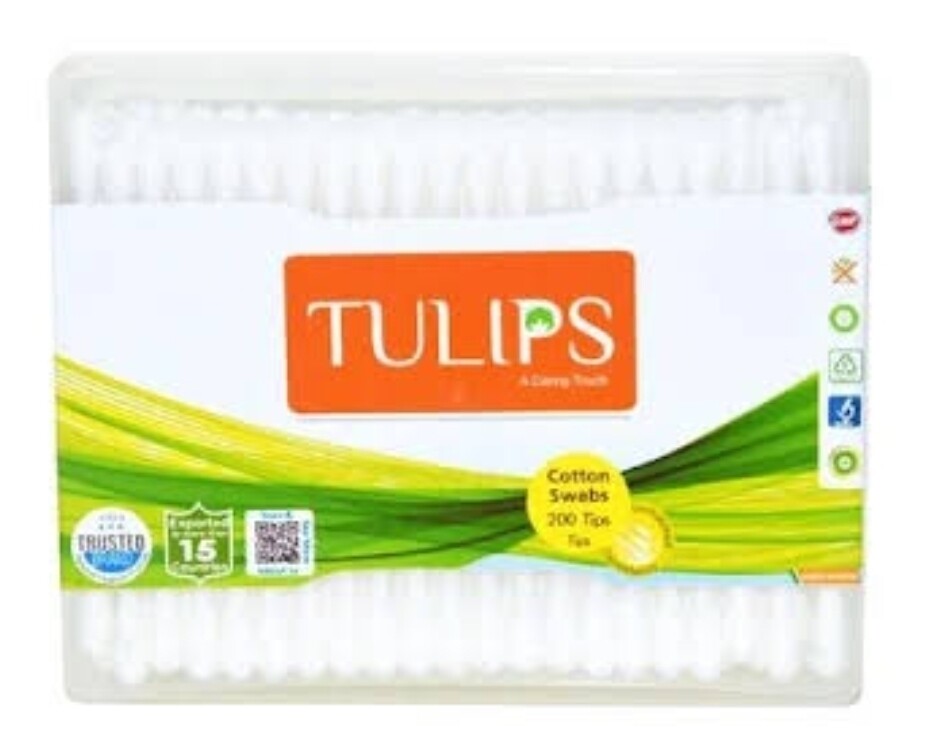 Tulips Cotton Swabs 100 Stems Box