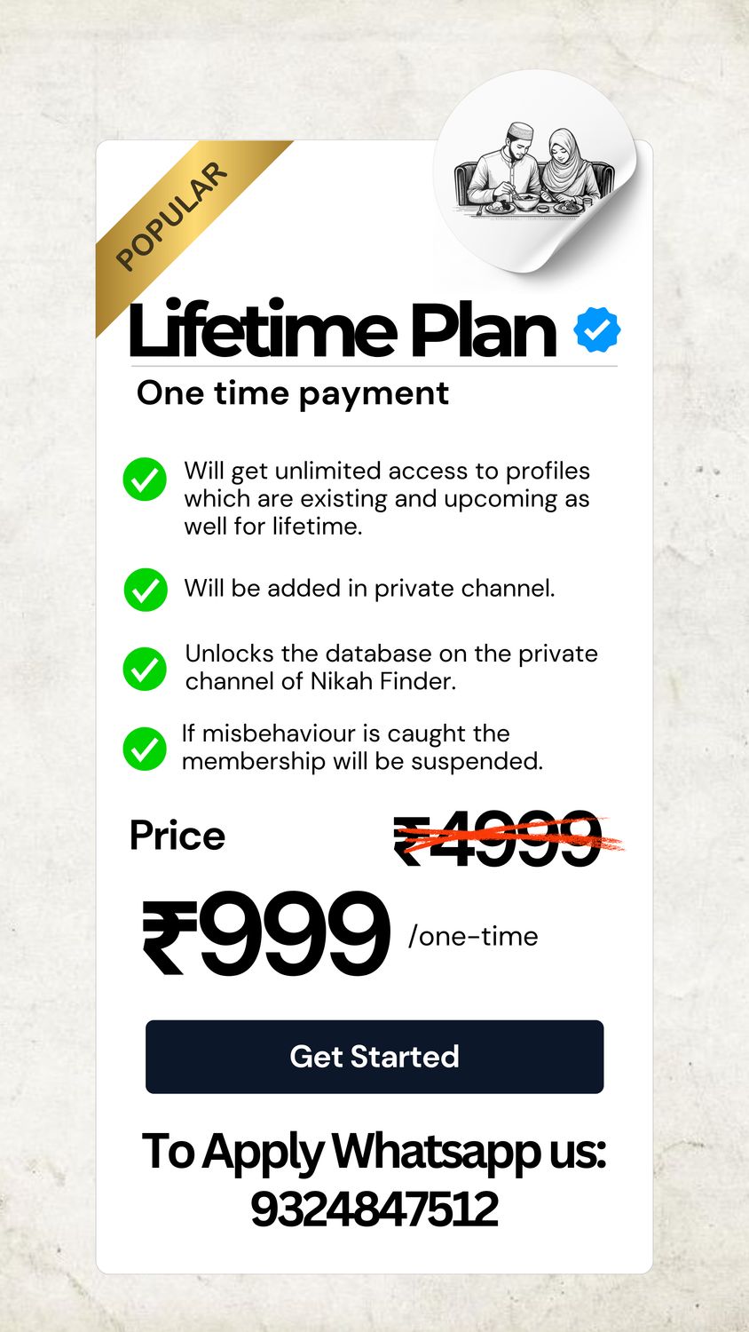 Lifetime Membership Plan.