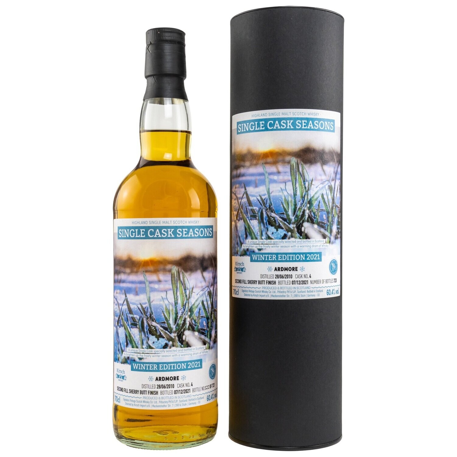 Ardmore - Single Cask Season Winter 2021 - 11 Jahre -2. Fill Sherry Finish - 60,4%