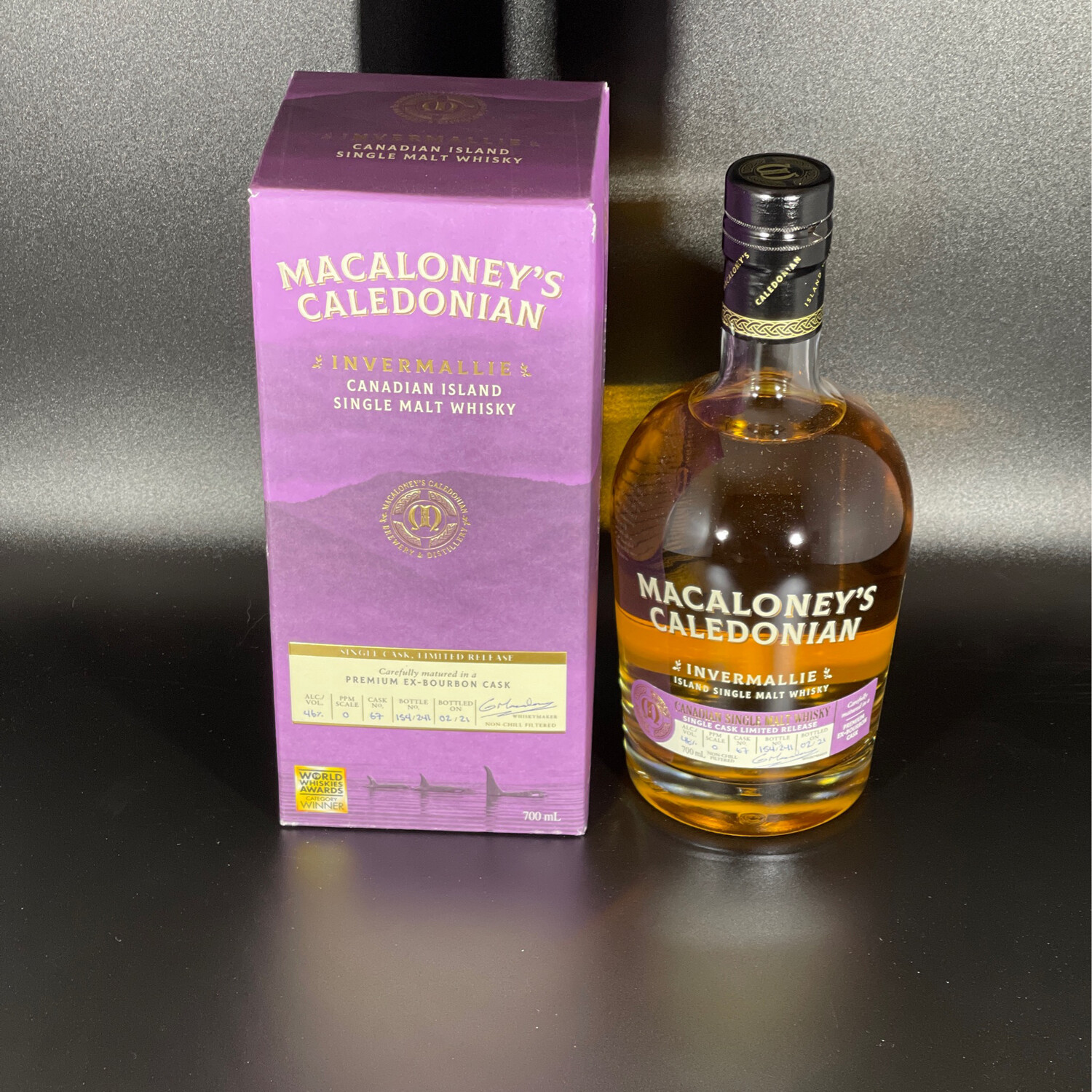 Macaloney's Caledonian Single Malt Invermallie ex-Bourbon Cask #67 - 46%