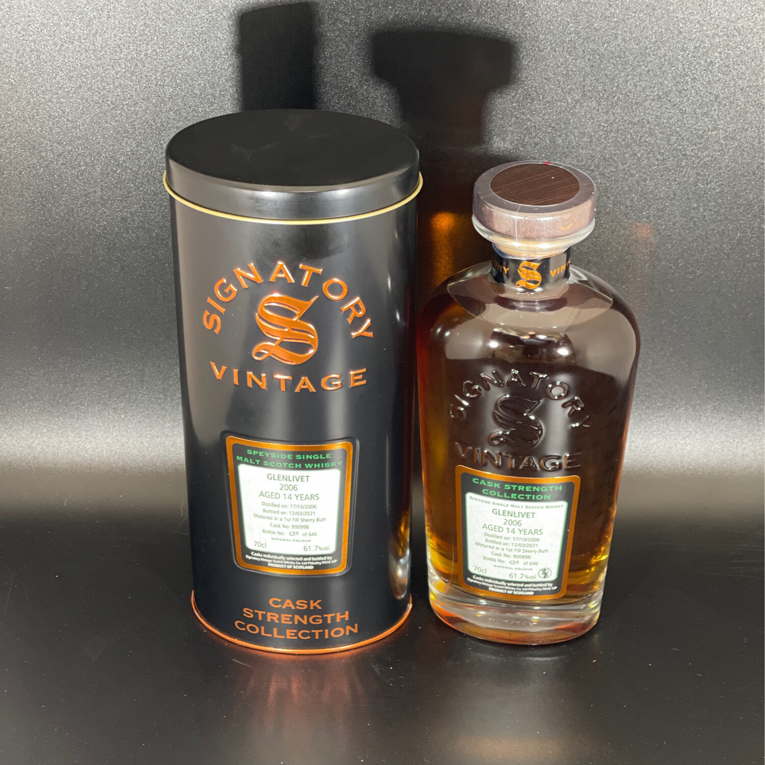 GLENLIVET - 14 Jahre - 2006 / 2021 - 1st Fill Sherry Butt - 61,7% - Cask 900998