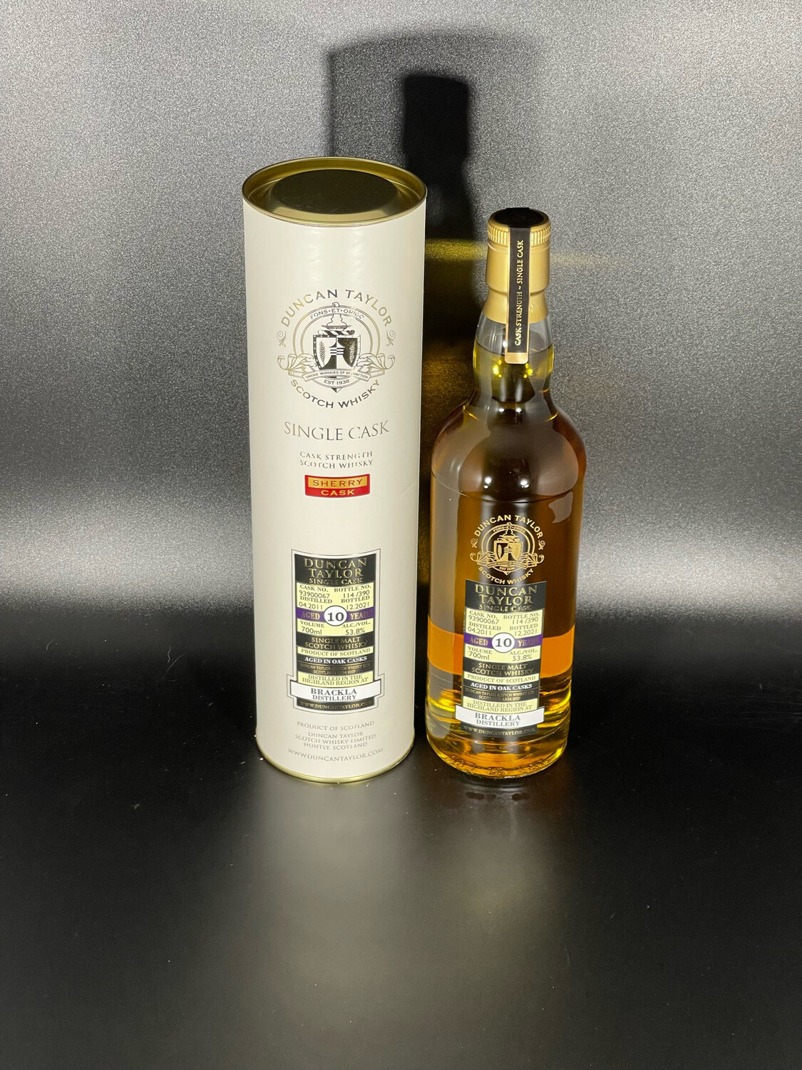 Brackla - 2011/2021 - 10 Jahre -Sherry Cask 93900067 - 53,8% - DT Diemensions