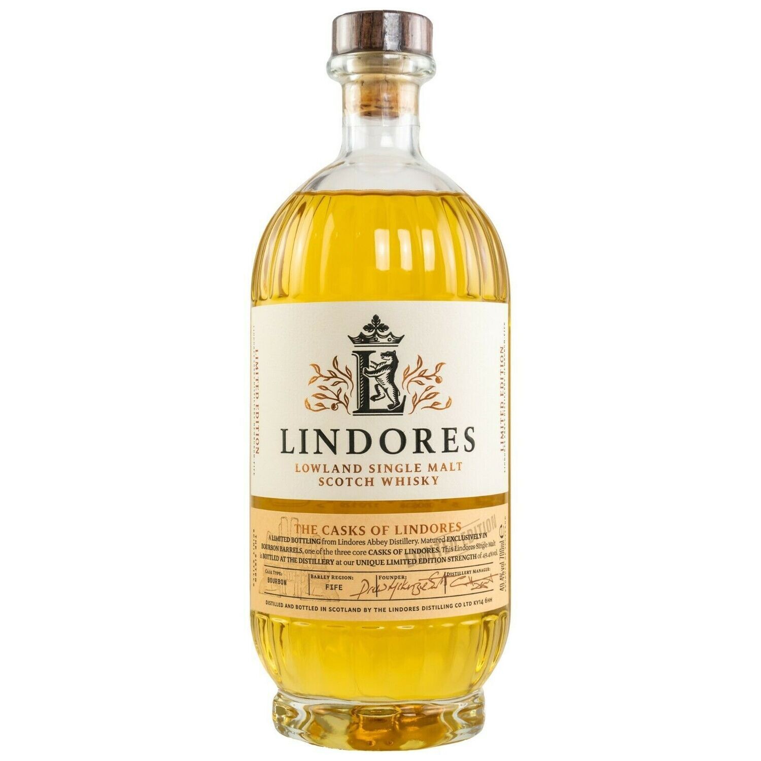 Lindores - The Casks of Lindores - 49,4% - 0,7L - Bourbon Cask - Low Land