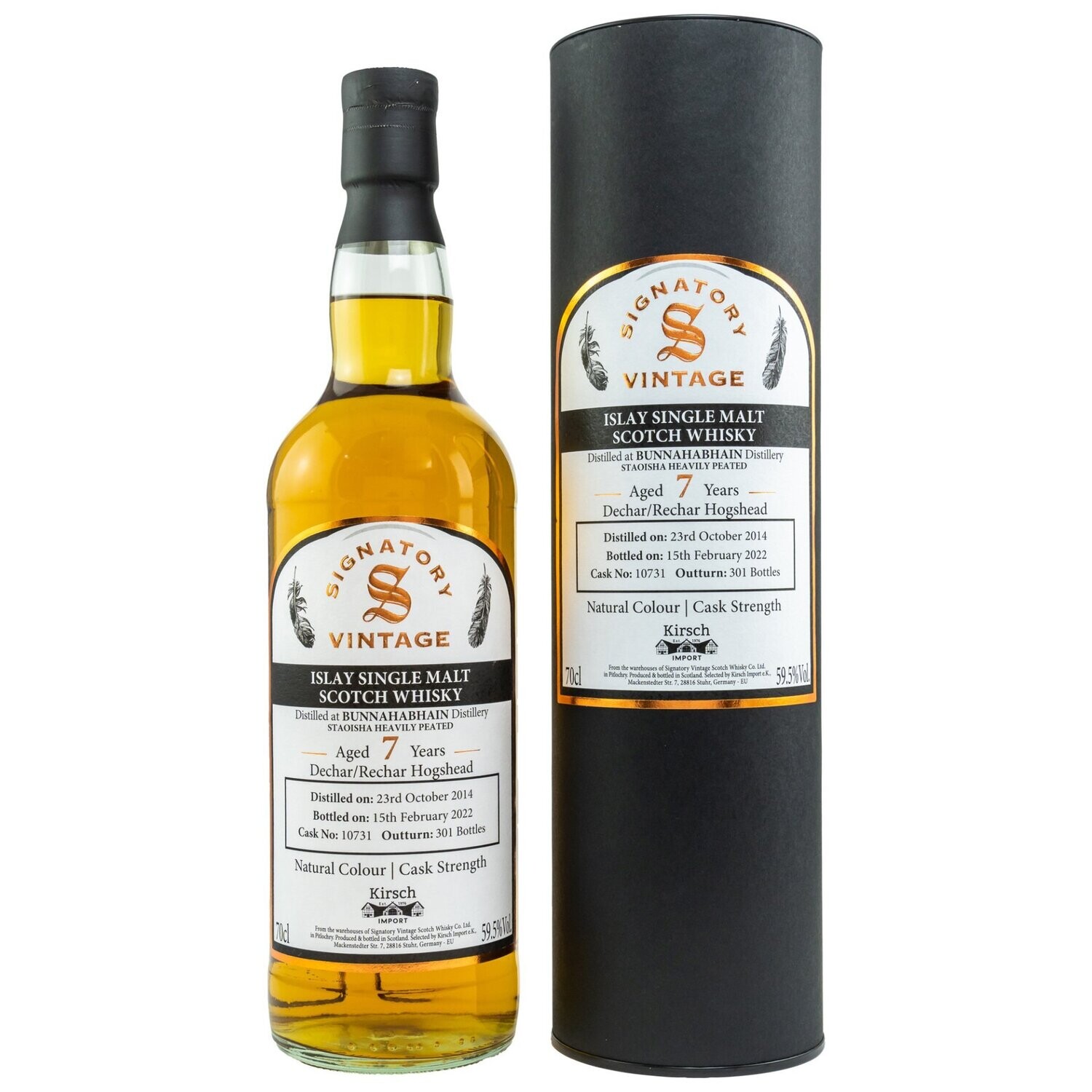 Bunnahabhain Staoisha - SV - 7 Jahre - 2014/2022 - 59,5%