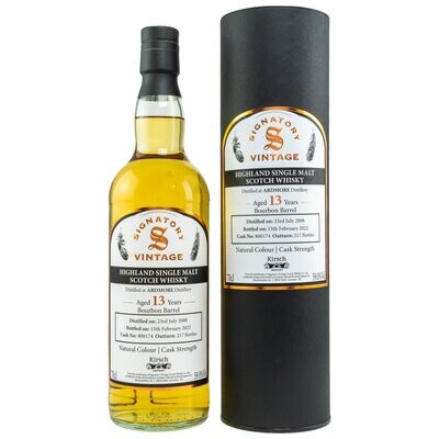 Ardmore 2008/2022 – 13 Jahre - Peated -
SV - 59% - Bourbon Barrel 800174 Ardmore 2008/2022 – 13 Jahre - Peated -
SV - 59% - Bourbon Barrel 800174