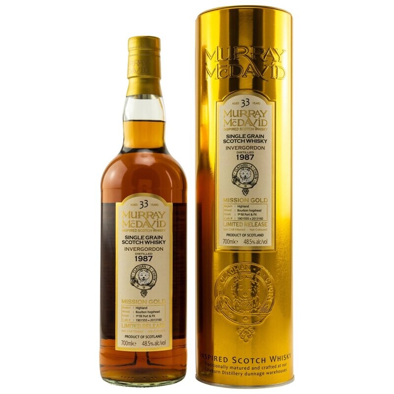 Invergordon 1987 - 33 Jahre - Murray McDavid - 48,5% - 1st Fill Port & Px finish Invergordon 1987 - 33 Jahre - Murray McDavid - 48,5% - 1st Fill Port & Px finish