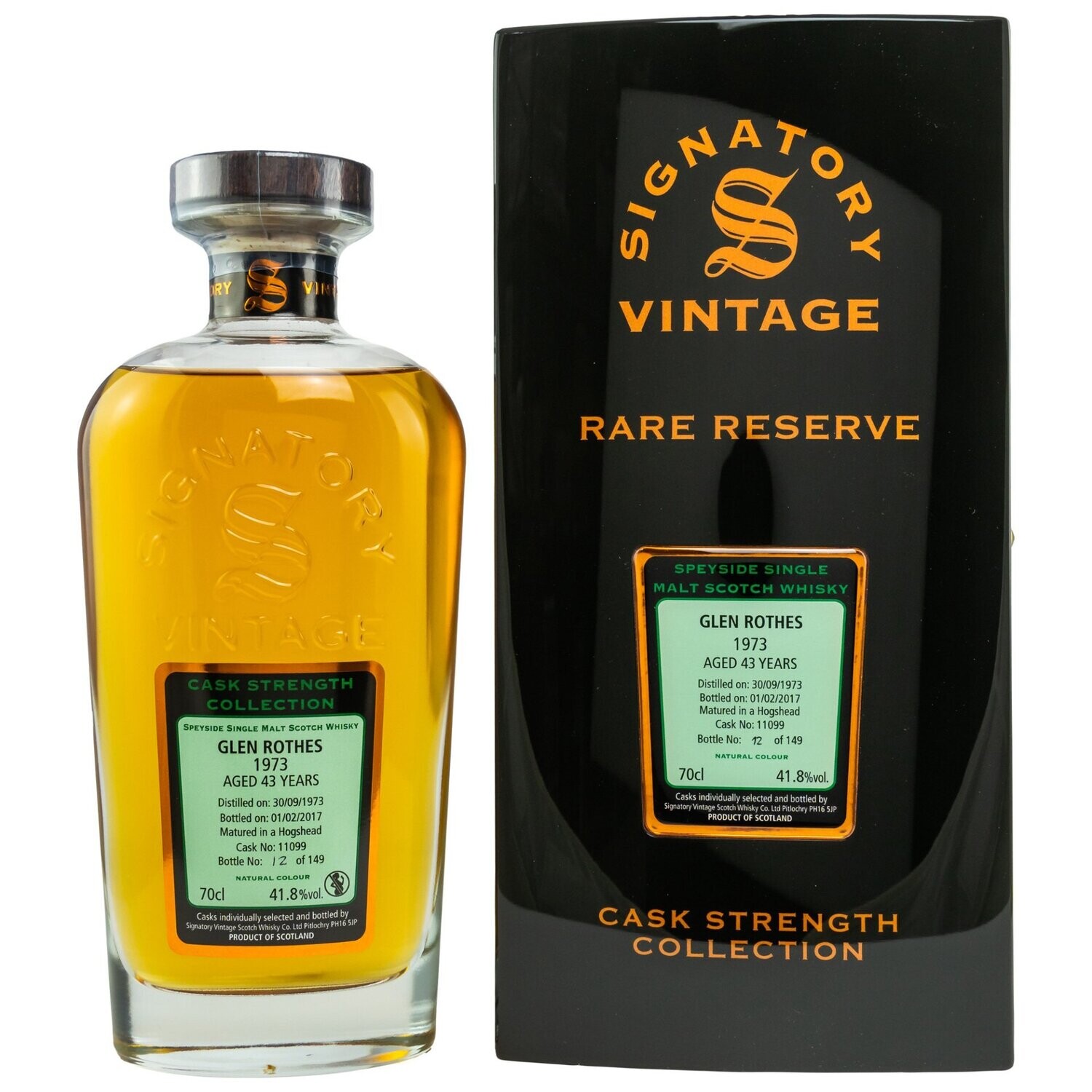 Glenrothes - 1973/2017 - Signatory Rare Reserve - 43 Jahre
