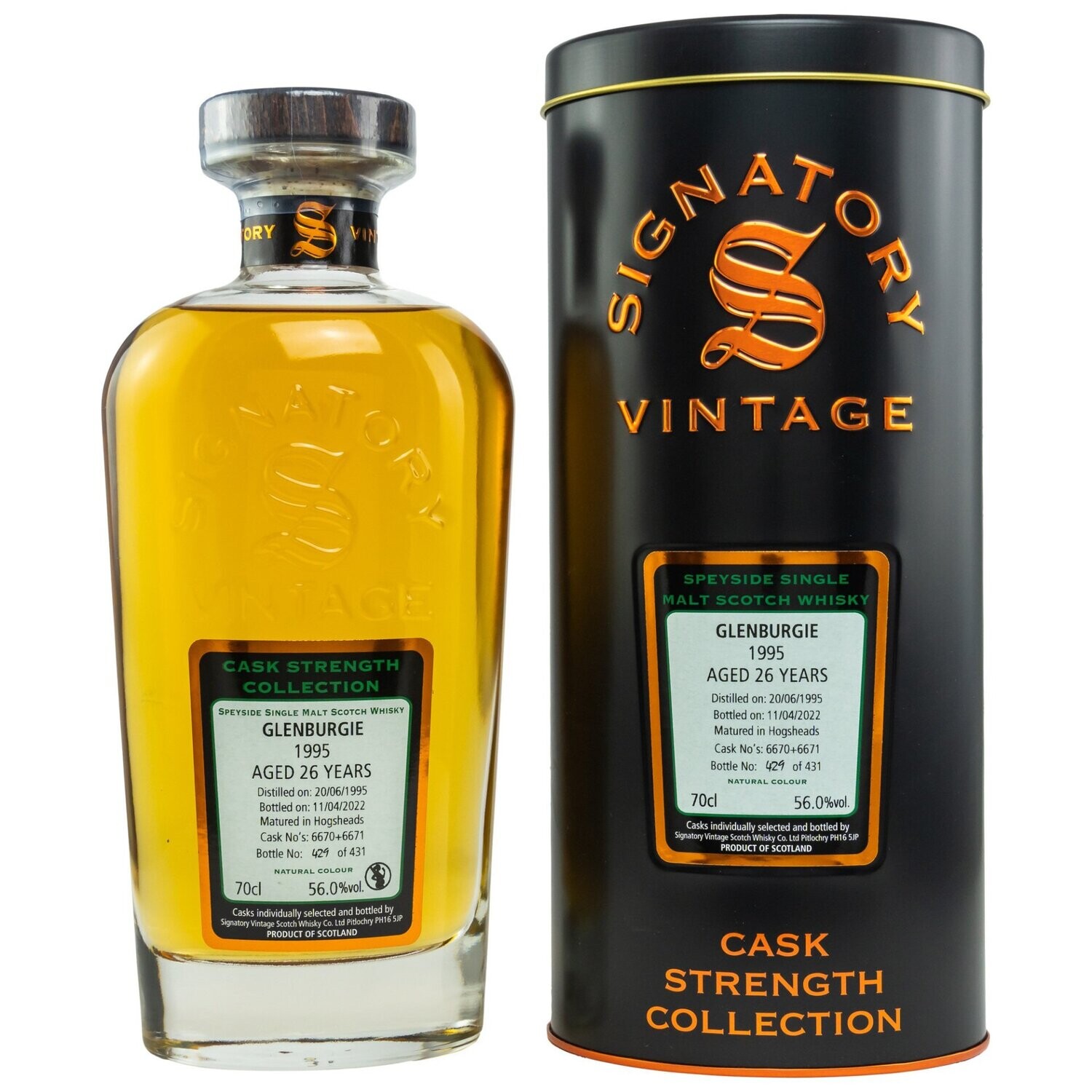 Glenburgie - 1995/2022 - Sig CS #6670+6671 - 56% - 26 Jahre