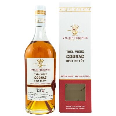 Cognac Trés Vieux Lot 72 – Single Cask
Vallein Tercinier