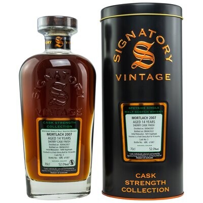 Mortlach - 2007/2022 - Signatory Vintage - CS #3 - 52%