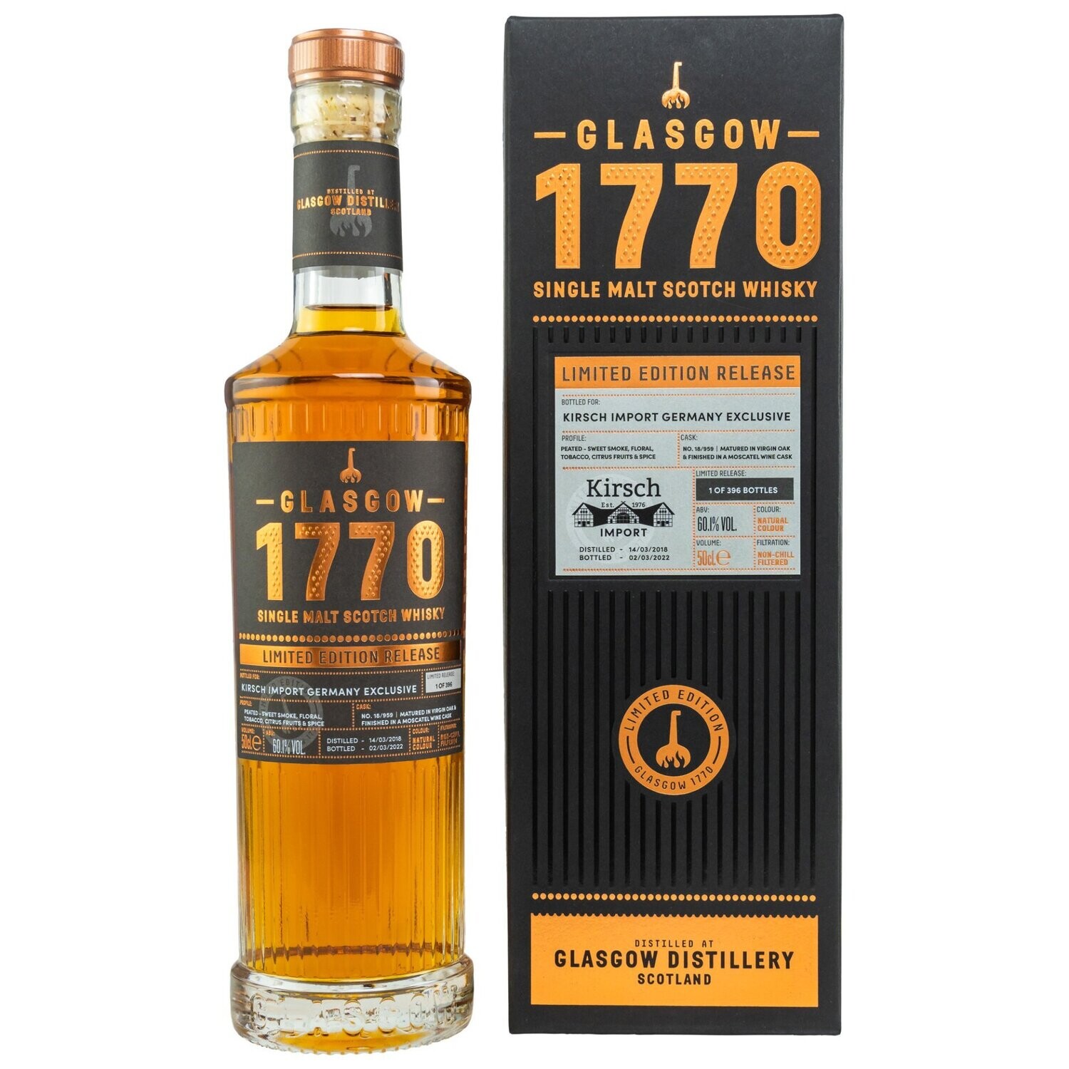 1770 Glasgow - Single Cask 18/959 - 60,1% - Moscatel Wine Cask Finish
