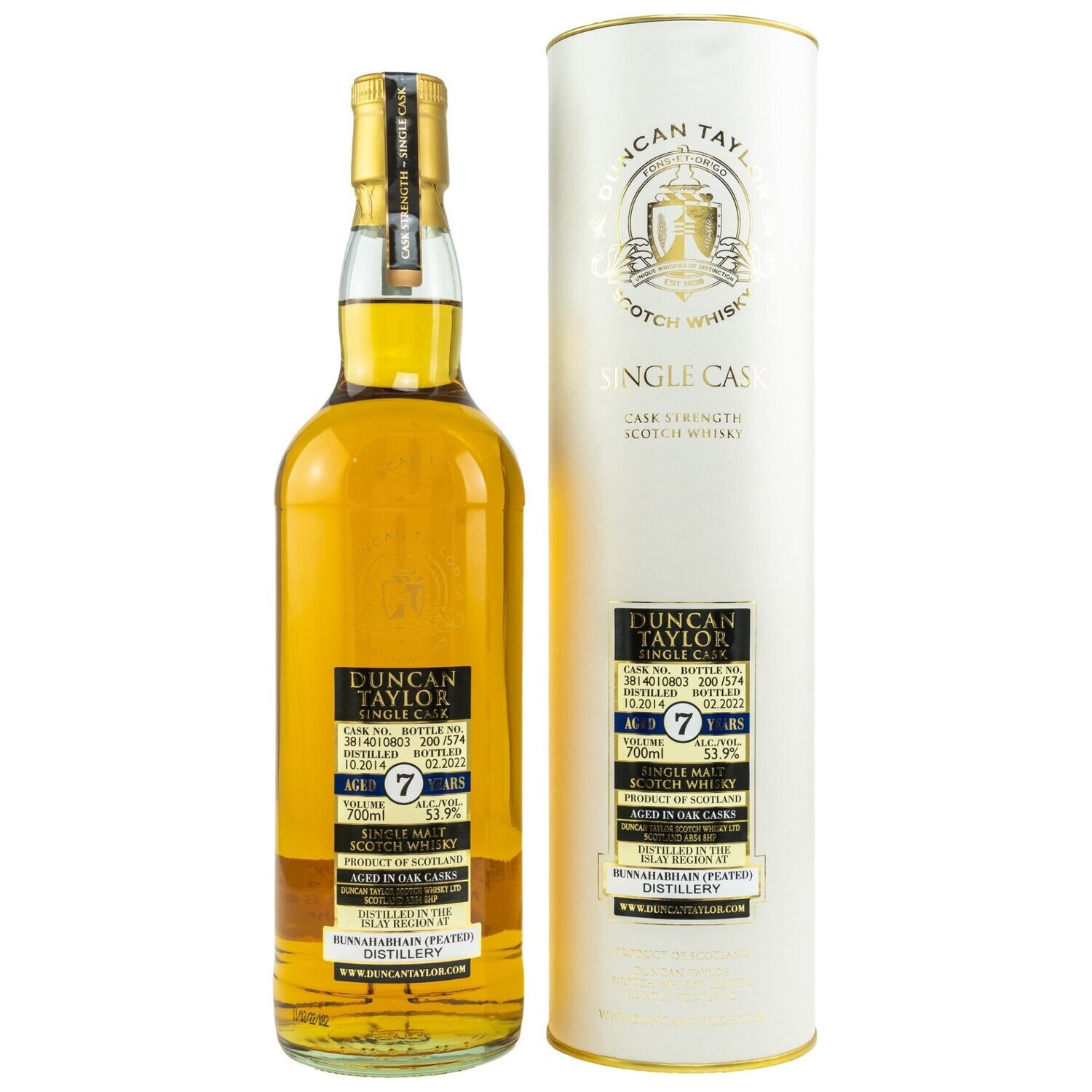 Bunnahabhain Peated - 2014/2022 - 7 Jahre - #3814010803 - Duncan Taylor